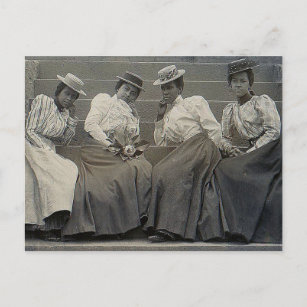 Antiek-Afrikaans-Amerikaanse foto van vrouwen Briefkaart