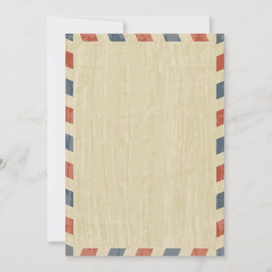 Antiek Airmail Hawaii huwelijksuitnodiging Kaart (Achterkant)