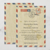 Antiek Airmail Hawaii huwelijksuitnodiging Kaart (Voorkant / Achterkant)