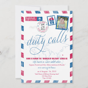 Antiek Airmail Military Guam aangekondigd Kaart