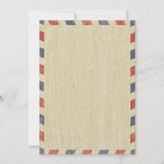 Antiek Airmail sparen de Datum Save The Date (Achterkant)