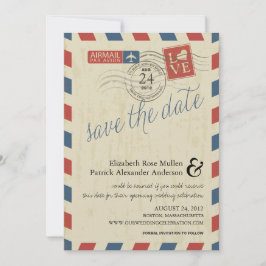 Antiek Airmail sparen de Datum Save The Date