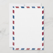 Antiek Airmail sparen de Datum Save The Date (Achterkant)