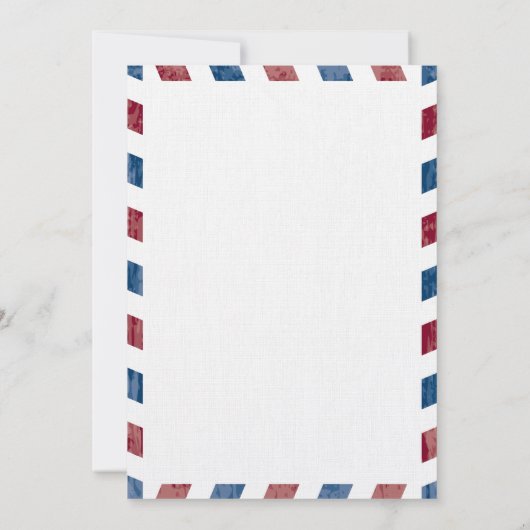 Antiek Airmail sparen de Datum Save The Date (Achterkant)