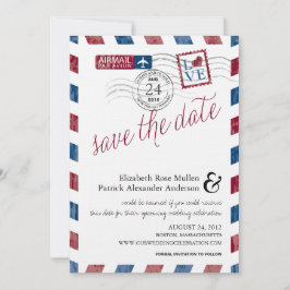 Antiek Airmail sparen de Datum Save The Date
