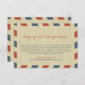 Antiek Airmail Wedding Informatie Informatiekaartje (Voorkant / Achterkant)