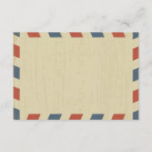 Antiek Airmail Wedding Informatie Informatiekaartje (Achterkant)