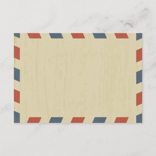 Antiek Airmail Wedding Informatie Informatiekaartje (Achterkant)