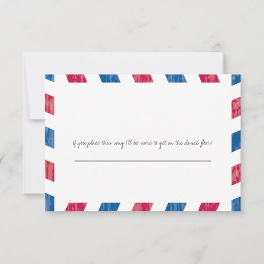 Antiek Airmail Wedding RSVP (Achterkant)
