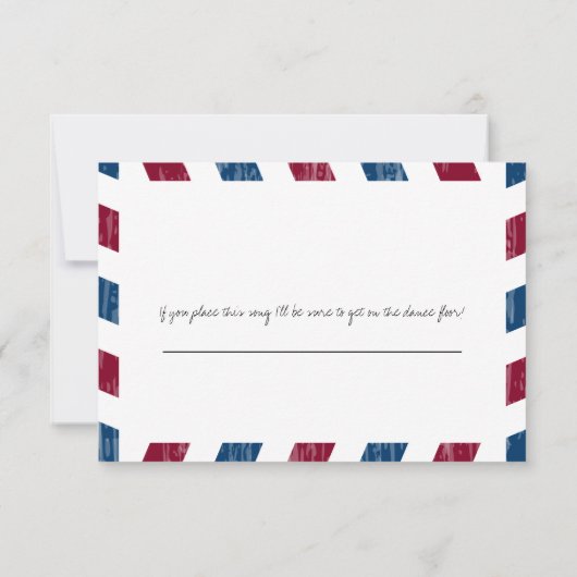 Antiek Airmail Wedding RSVP (Achterkant)