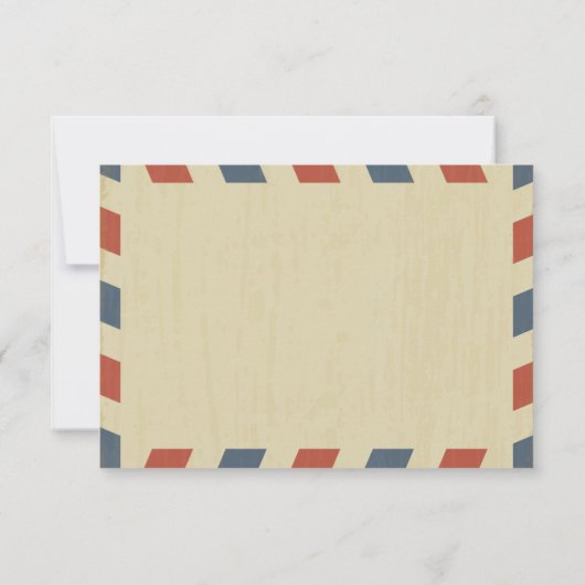 Antiek Airmail Wedding RSVP (Achterkant)