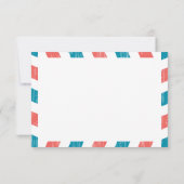 Antiek Airmail Wedding RSVP Kaartje (Achterkant)