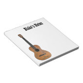 Antiek akoestisch gitaarblok notitieblok (Schuin)