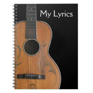 Antiek akoestische gitaar Notitieboek