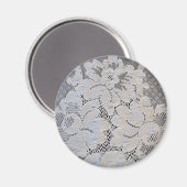Antiek Alencon Lace Floral Magneet (Voorkant / Achterkant)