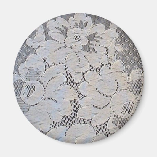 Antiek Alencon Lace Floral Magneet (Voorkant)