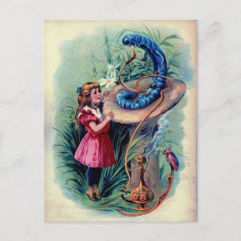 Antiek Alice in Wonderland Color-illustratie Briefkaart