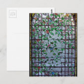 ANTIEK AMERIKAANS GLAS IN LOOD - GEHEUGENLIJN BRIEFKAART (Voorkant / Achterkant)