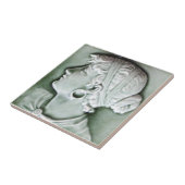 Antiek-Amerikaanse c1890 Trent Portrait Tile Repro Tegeltje (Zijkant)