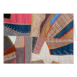 Antiek Amerikaanse Crazy Quilt circa 1890