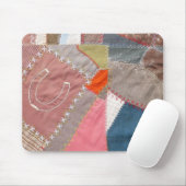 Antiek Amerikaanse Crazy Quilt - Muismat van Quilt (Met muis)