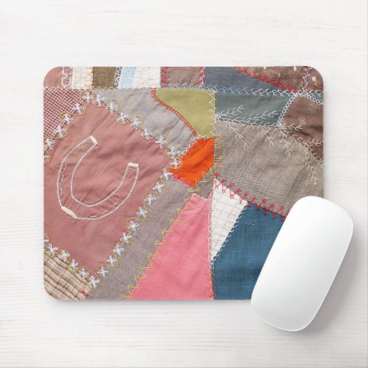 Antiek Amerikaanse Crazy Quilt - Muismat van Quilt (Met muis)