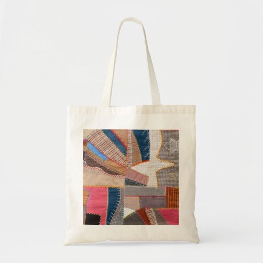 Antiek Amerikaanse Crazy Quilt - Quilter's Canvas Tote Bag (Voorkant)