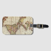 Antiek Amerikaanse kaart van Johannes De Ram Bagagelabel (Voorkant (horizontaal))