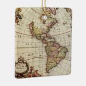 Antiek Amerikaanse kaart van Johannes De Ram Keramisch Ornament (Rechts)