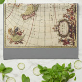 Antiek Amerikaanse kaart van Johannes De Ram Theedoek (Gevouwen)