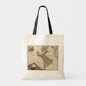 Antiek Amerikaanse kaart van Johannes De Ram Tote Bag (Voorkant)