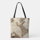 Antiek Amerikaanse kaart van Johannes De Ram Tote Bag (Achterkant)