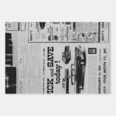 Antiek Amerikaanse krant Advertisement Inpakpapier Vel (Voorkant)