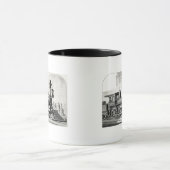 Antiek-Amerikaanse locomotiefstoommotor Mok (Midden)