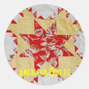 Antiek Amerikaanse Quilts Ronde Sticker