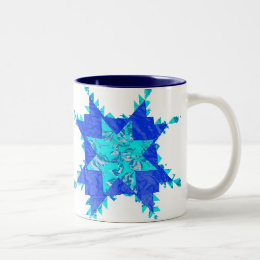 Antiek Amerikaanse quilts Tweekleurige Koffiemok (Rechts)