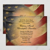 Antiek-Amerikaanse uitnodiging voor een huwelijk (Voorkant / Achterkant)