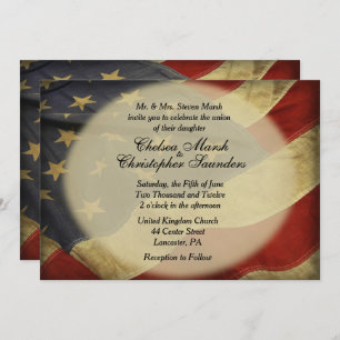 Antiek-Amerikaanse uitnodiging voor een huwelijk