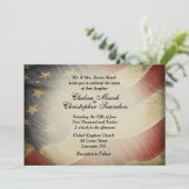 Antiek-Amerikaanse uitnodiging voor een huwelijk (Staand voorkant)