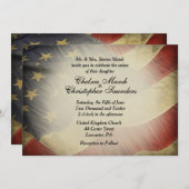 Antiek-Amerikaanse uitnodiging voor een huwelijk (Voorkant / Achterkant)