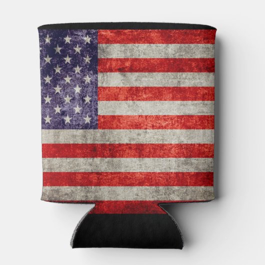 Antiek Amerikaanse vlag Blikjeskoeler (Achterkant)