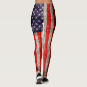 Antiek Amerikaanse vlag Leggings (Achterkant)