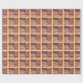 Antiek Amerikaanse vlag met belofte van trouw Cadeaupapier (Vlak)