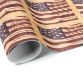 Antiek Amerikaanse vlag met belofte van trouw Cadeaupapier (Rol Hoek)