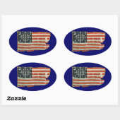  Antiek Amerikaanse vlag Stickers (Vel)