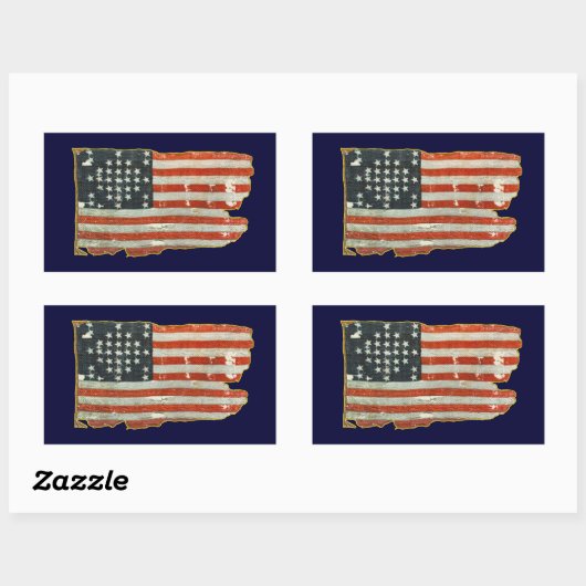  Antiek Amerikaanse vlag Stickers (Vel)