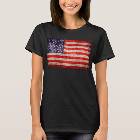Antiek Amerikaanse vlag T-shirt (Voorkant)