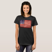 Antiek Amerikaanse vlag T-shirt (Voorkant volledig)