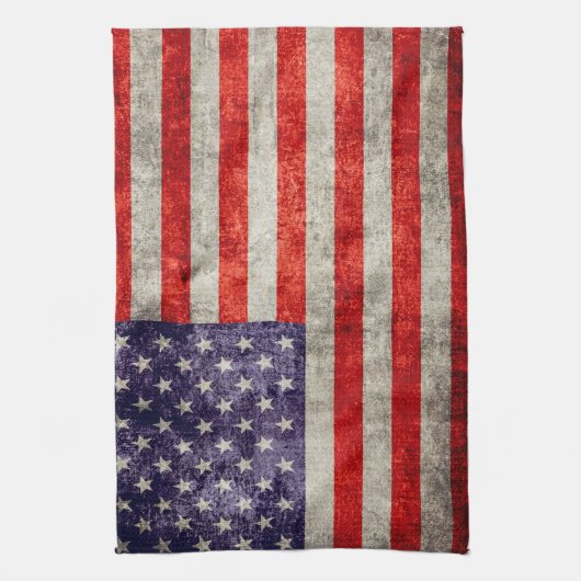 Antiek Amerikaanse vlag Theedoek (Verticaal)