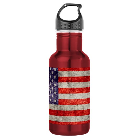 Antiek Amerikaanse vlag Waterfles (Voorkant)